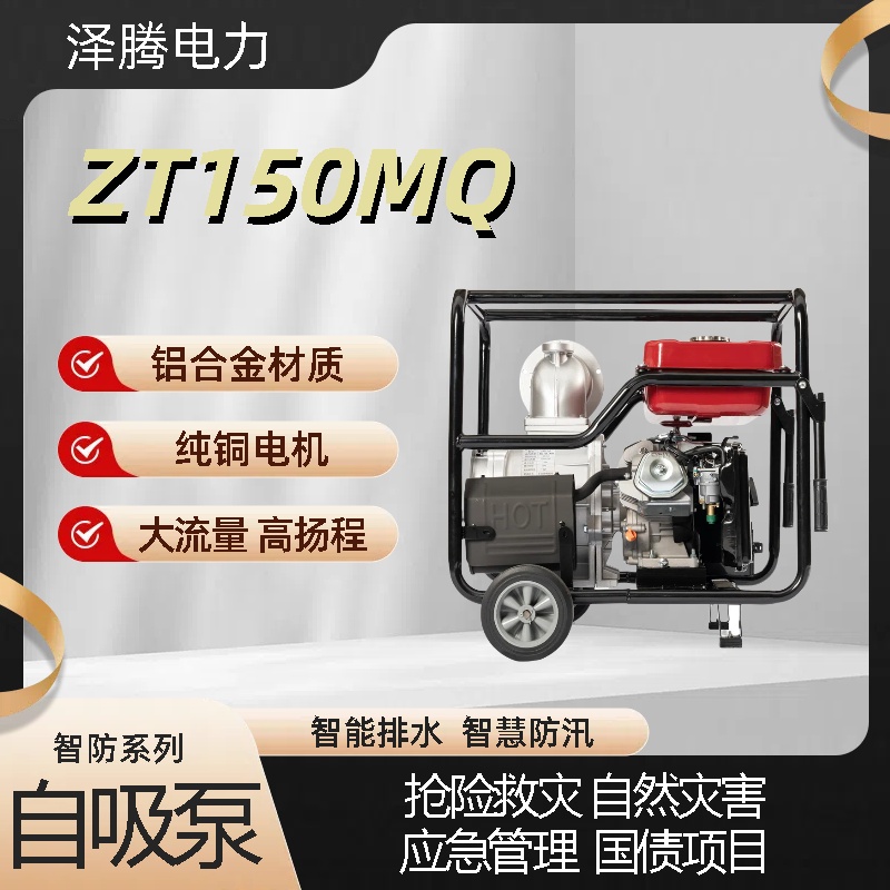 泽腾电力智防系列6寸汽柴油机泵 进出水口直径150mm 基层防灾减灾用